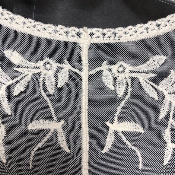 Lane Bryant Size 22/24 Sheer Creme Lace Open Front Cardigan Kimono Embroidered - Picture 10 of 12